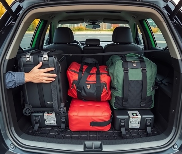 Jak unieruchomić torby do bagażnika Skody przy gwałtownym hamowaniu?