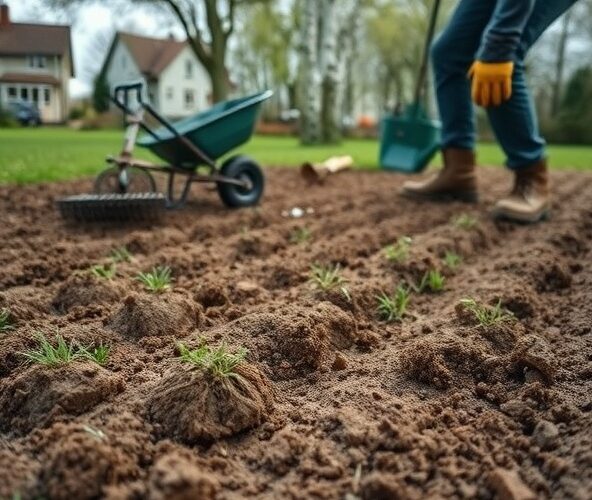 Jak przygotować glebę gliniastą pod trawę z siewu w Michałowicach?