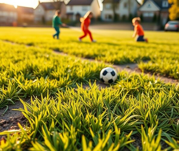 Czy trawa z siewu w Michałowicach wytrzyma codzienne zabawy dzieci?