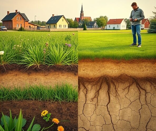 Czy trawa z siewu w Michałowicach lepiej zniesie suszę niż z rolki?