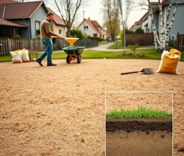Jakie nawozy startowe i piasek do podsypki pod trawę z siewu w Michałowicach dla właściciela działki, aby uzyskać trwały trawnik?