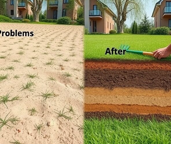 Jak uniknąć łysych plam na trawie z siewu na glinie w Michałowicach?