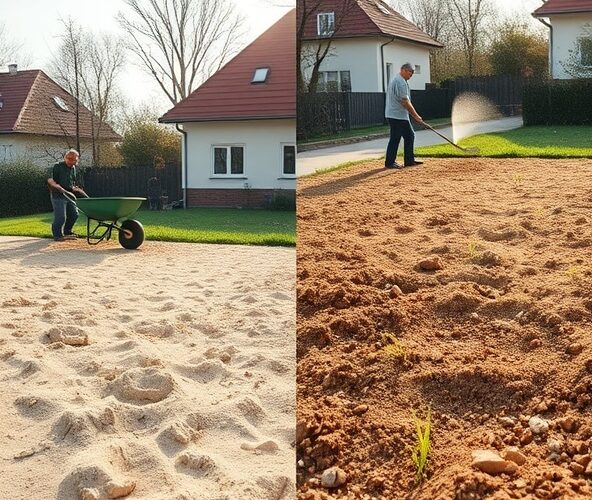Czy w Michałowicach warto piaskować glinę pod trawę z siewu?