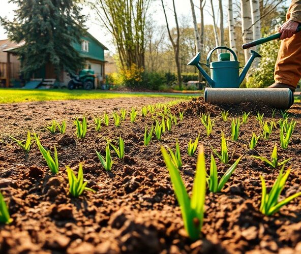 Jak siać trawę z siewu w Michałowicach na glinie, by szybko wzeszła?