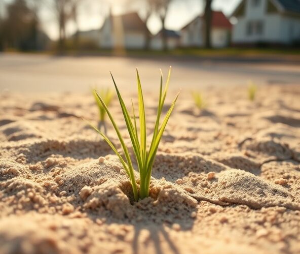 Czy trawa z siewu w Michałowicach urośnie na piasku bez podlewania?
