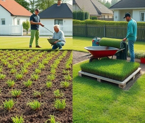 Czy trawa z siewu w Michałowicach wyjdzie taniej niż z rolki?