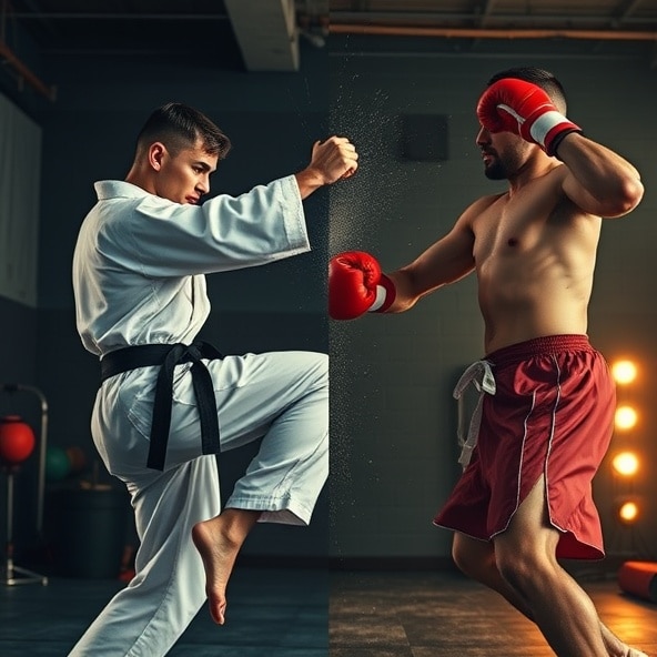 karate vs boks