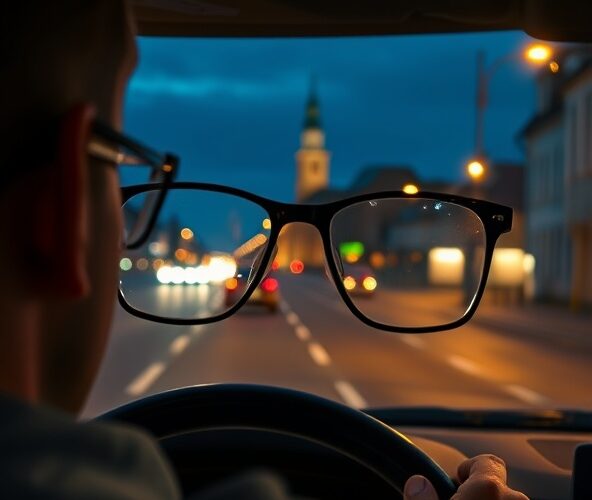 Które okulary progresywne w Olkuszu wybrać do jazdy nocą?