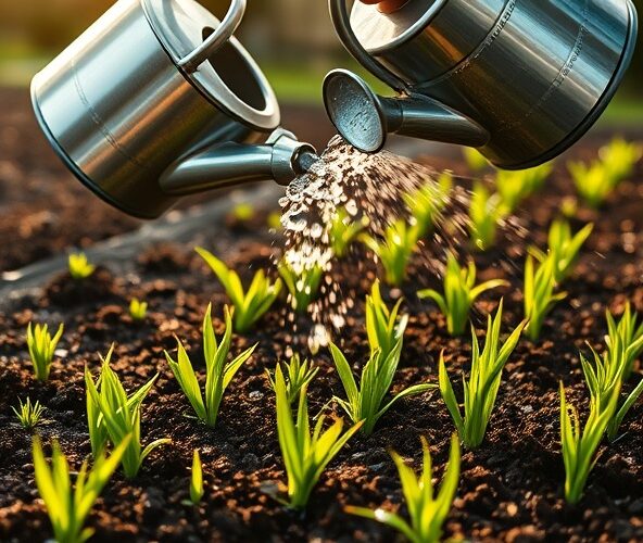 Jak podlewać trawę z siewu w Michałowicach, aby kiełkowała optymalnie?