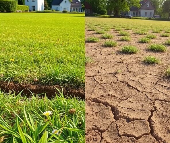 Czy trawa z siewu w Michałowicach przetrwa suszę lepiej niż z rolki?