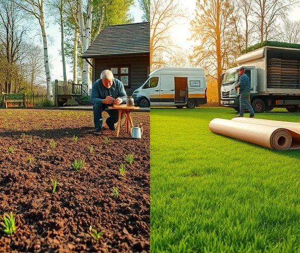 Czy trawa z siewu w Michałowicach będzie tańsza niż rolka na 200 m²?