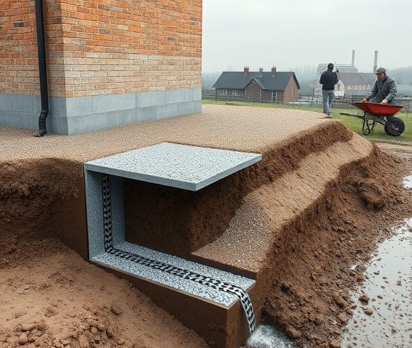 Jak dobrać żwir do drenażu w Łodzi przy gliniastej działce, żeby odprowadzić wodę od fundamentów?