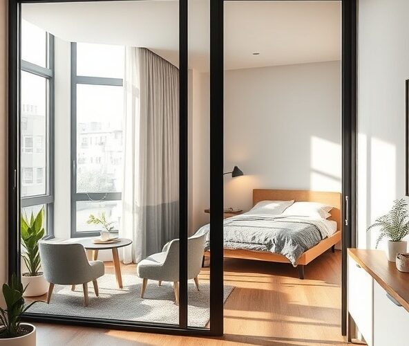 Czy cienkoprofilowa ścianka loftowa w kawalerce poprawi doświetlenie strefy dziennej bez utraty prywatności sypialni?