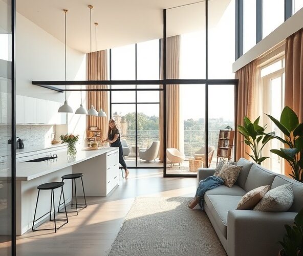 Czy cienkoprofilowa ścianka loftowa między kuchnią a salonem realnie zwiększy doświetlenie i nie pogorszy akustyki?